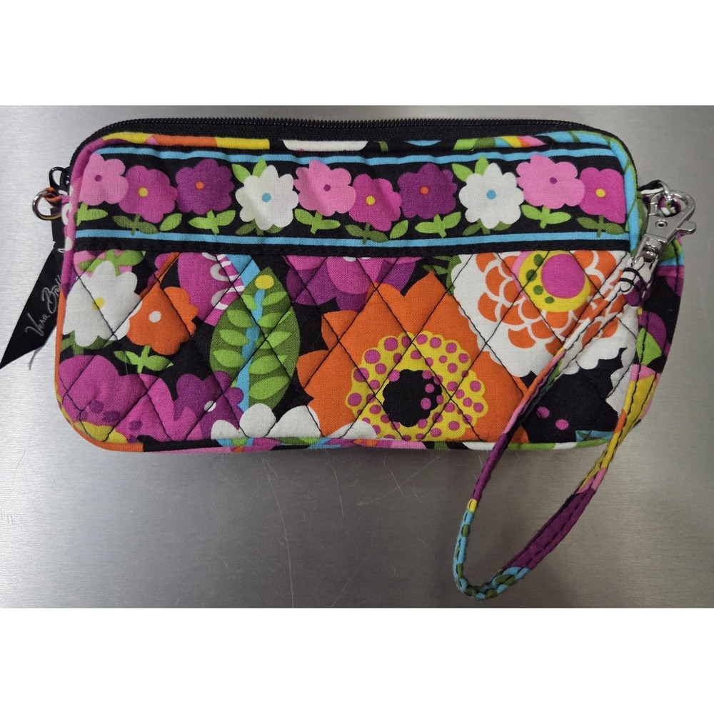 Vera Bradley Wristlet Wallet Va Va Bloom CC Slots Zipper Pocket